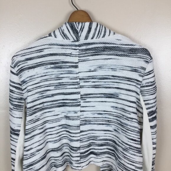 [Lou & Grey]Striped Open Front Knit Sweater - Picture 8 of 8